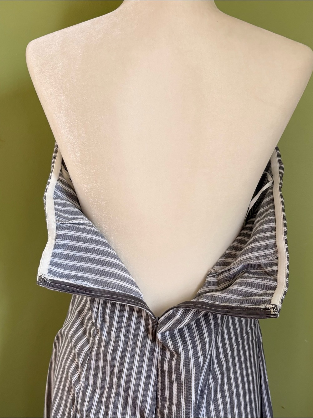 Strapless Pinstripe Maxi Dress - Picture 7 of 8